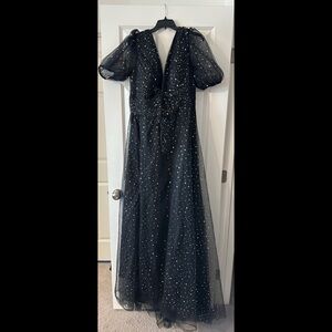Black dress with stars and moons, plus size